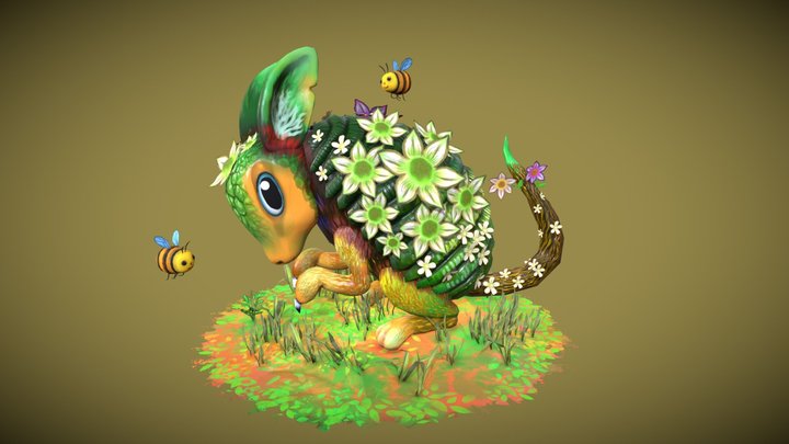armadillo animal ancient 3D Model