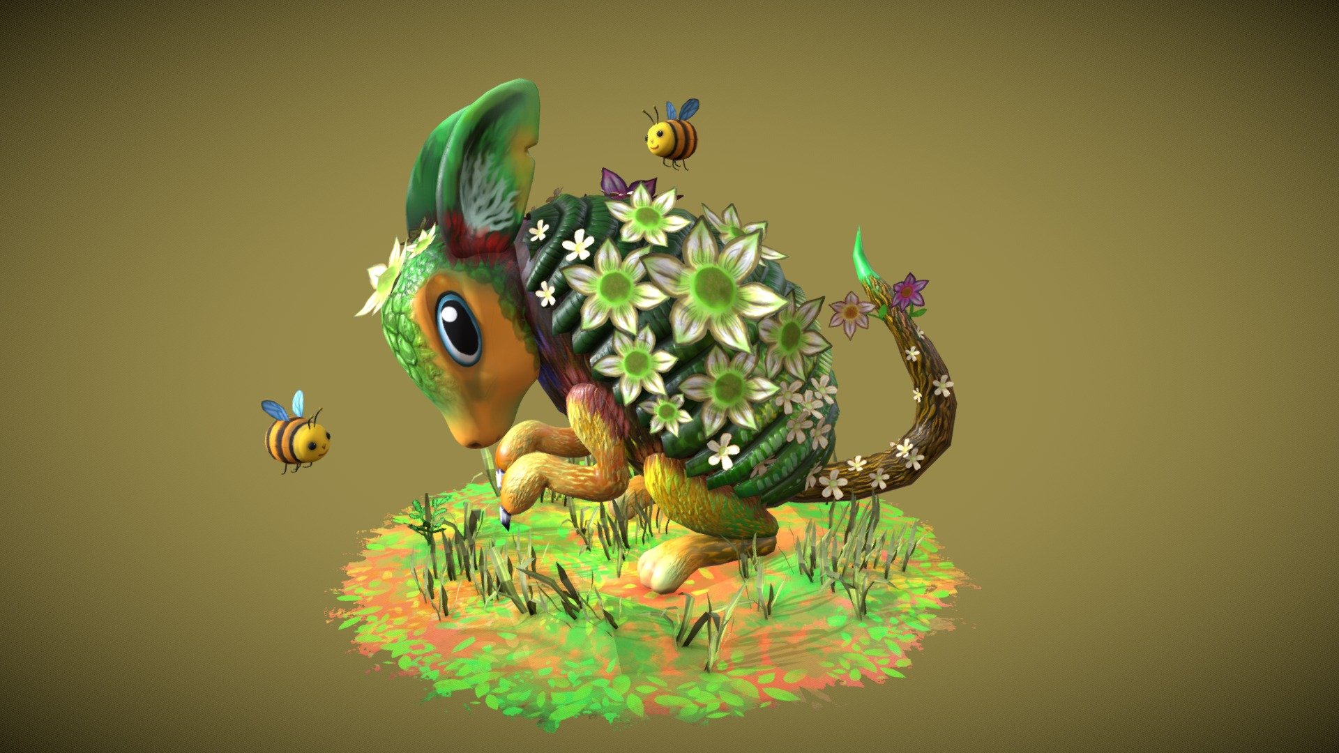 armadillo animal ancient — Sketchfab embed 3D viewer