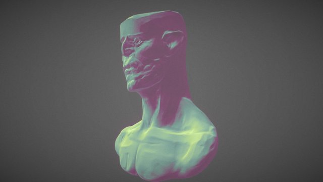 Block Head 3D Model