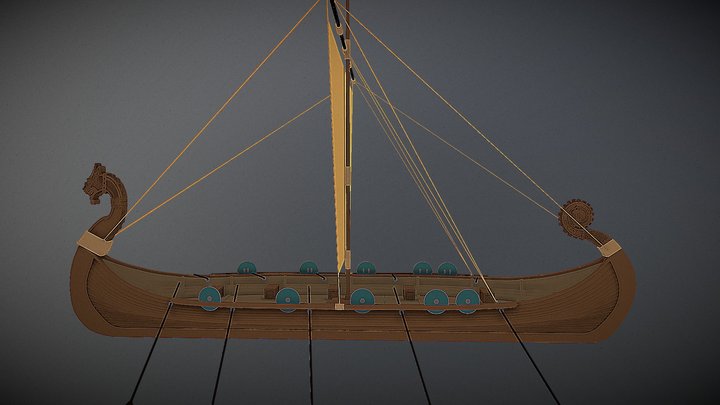 Viking Longboat 3D Model