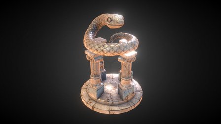 Snake Statue 3D Model