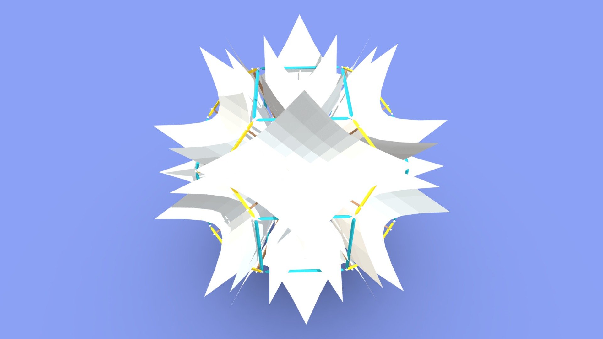 Hyperboloids in a Chamfered Cube