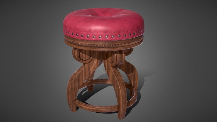 Victorian stool 3D Model
