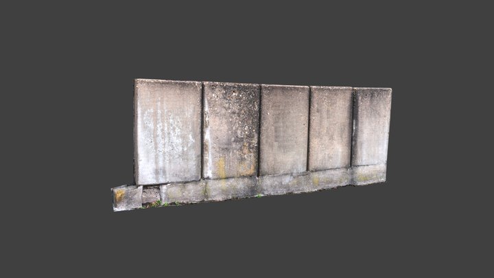 Concrete Plate Wall 3D Scan 3D Model