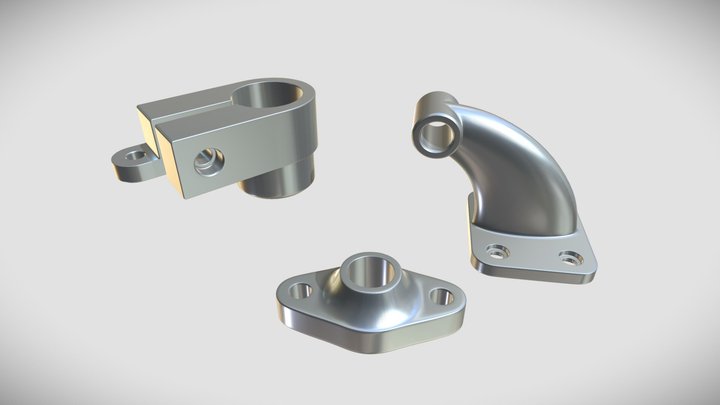 Industrial parts 3D Model