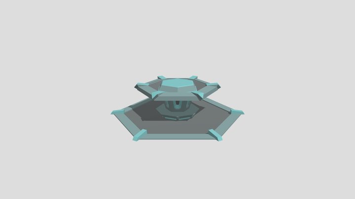 Low- Poly Sci- Fi Table 3D Model