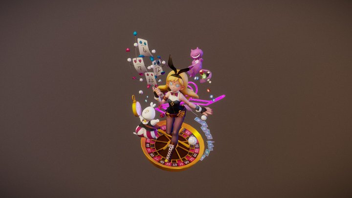 Alice in gambling country 3D Model