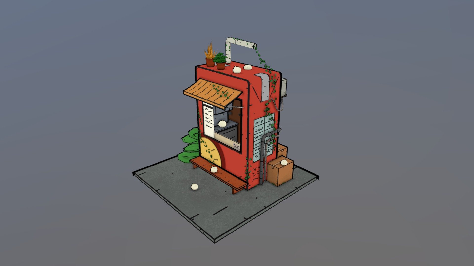 Juicy shop diarama