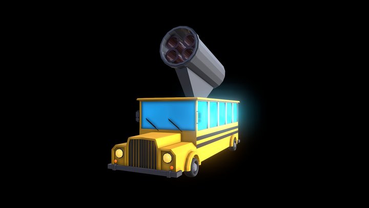 Rocket school bus 3D Model