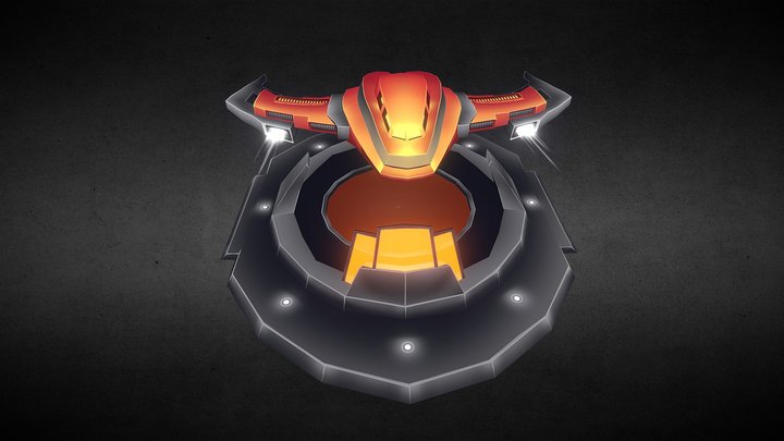 Sci-Fi Aircraft Spaceship 3D Model