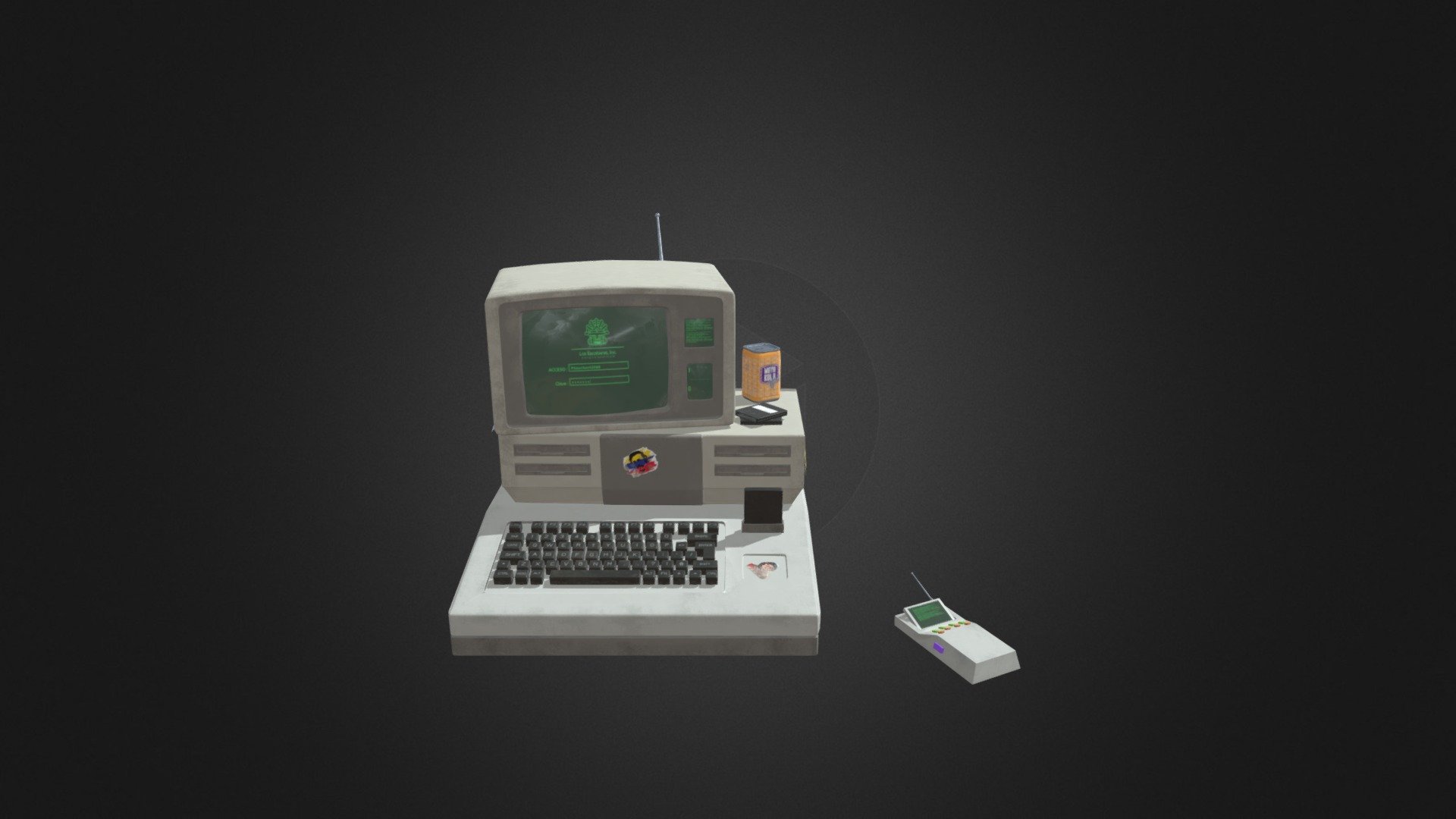 Retro futuristic computer - 3D model by spalmalemieux [7952151] - Sketchfab