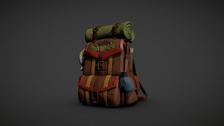 Backpack Prop Adventurer's Camp 3D Model