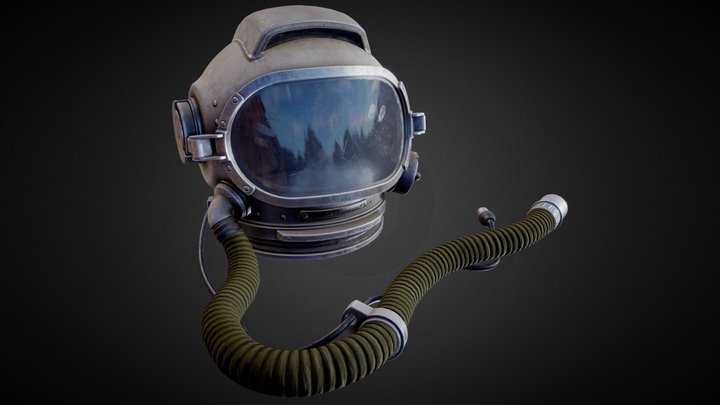 Cosmonaut Helmet 3D Model