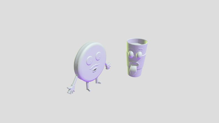 Characters not on turn table 3D Model
