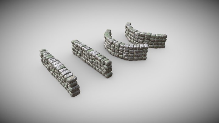 FantasyAssets - Vol1: Stone Walls 3D Model