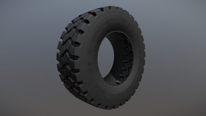 Kamaz rally tire 3D Model