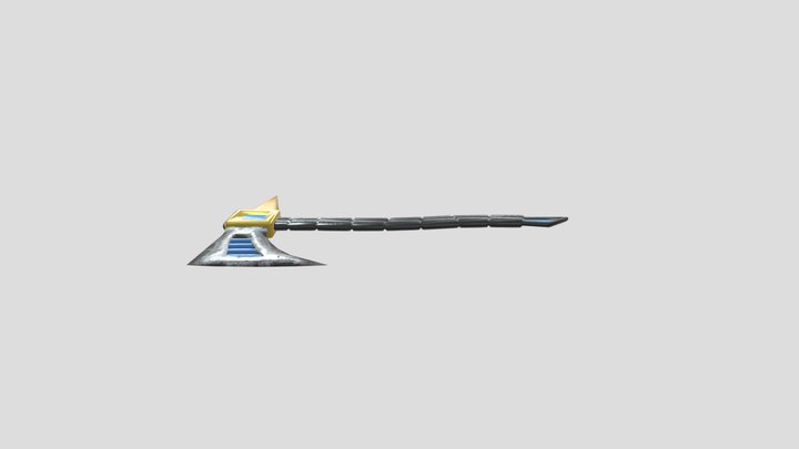 Futuristic Battleaxe 3D Model