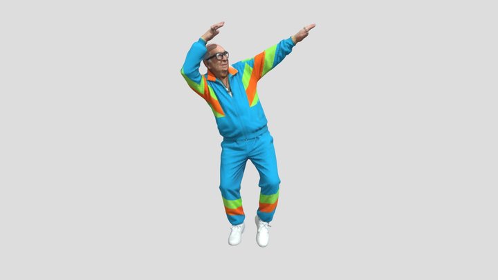 Neon Ray, a retro aerobics hype-man – Gratis 3D-model STL