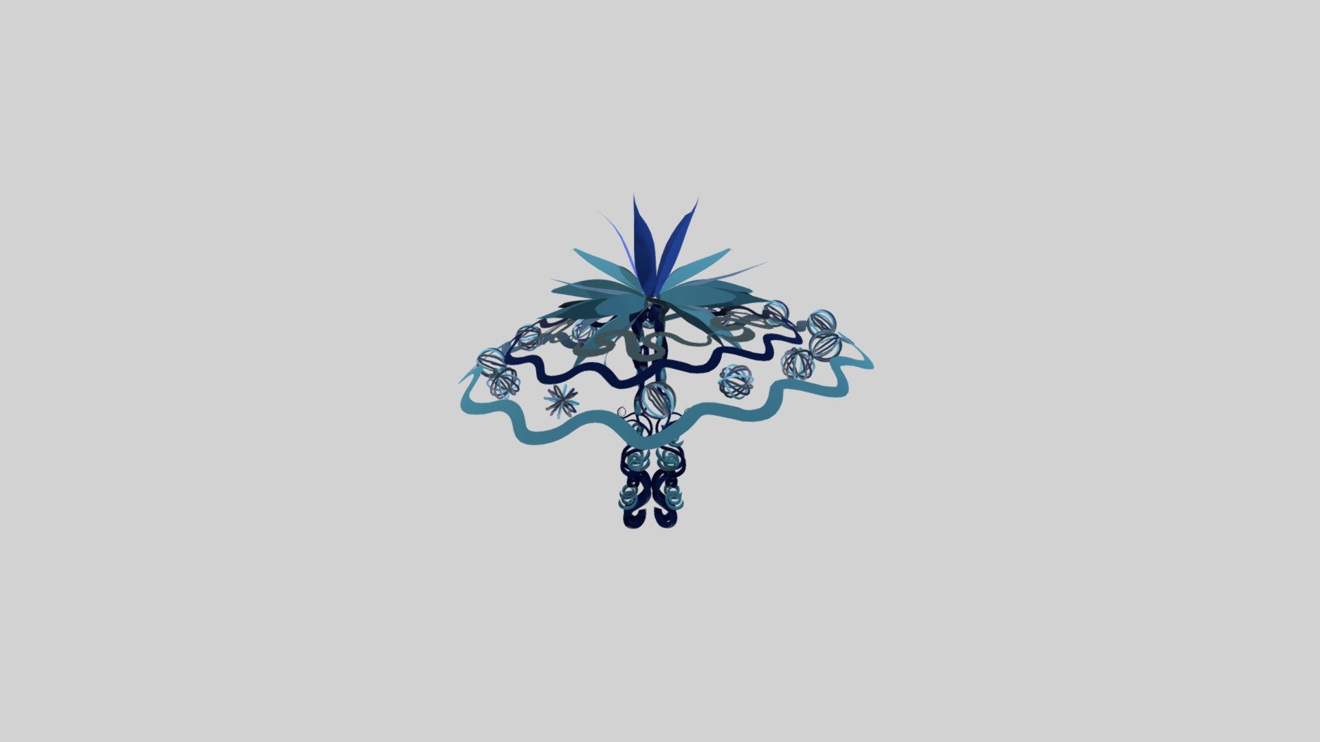 3D mandala palmtree