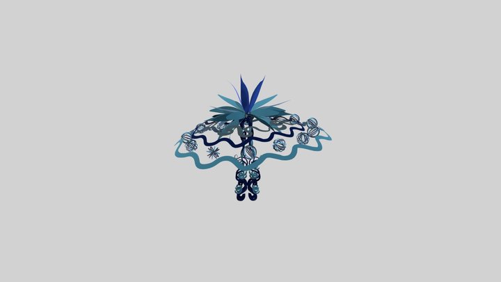 3D mandala palmtree 3D Model