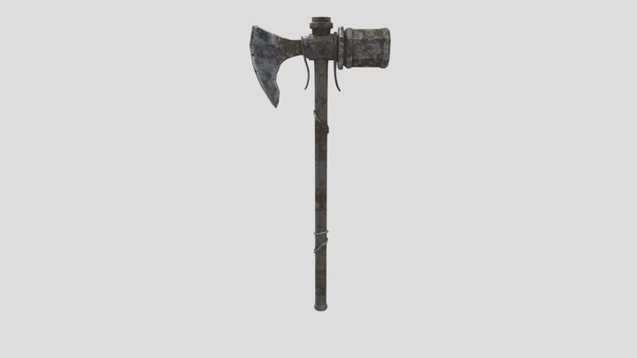 Axe and hammer weapon 3D Model