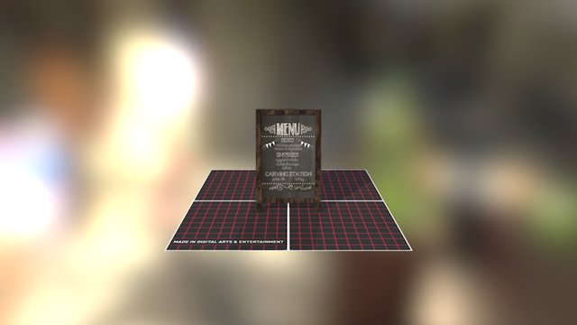 Menu board 3D Model
