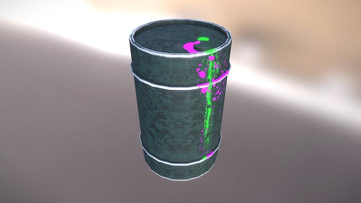 Metal Barrel Proper 3D Model