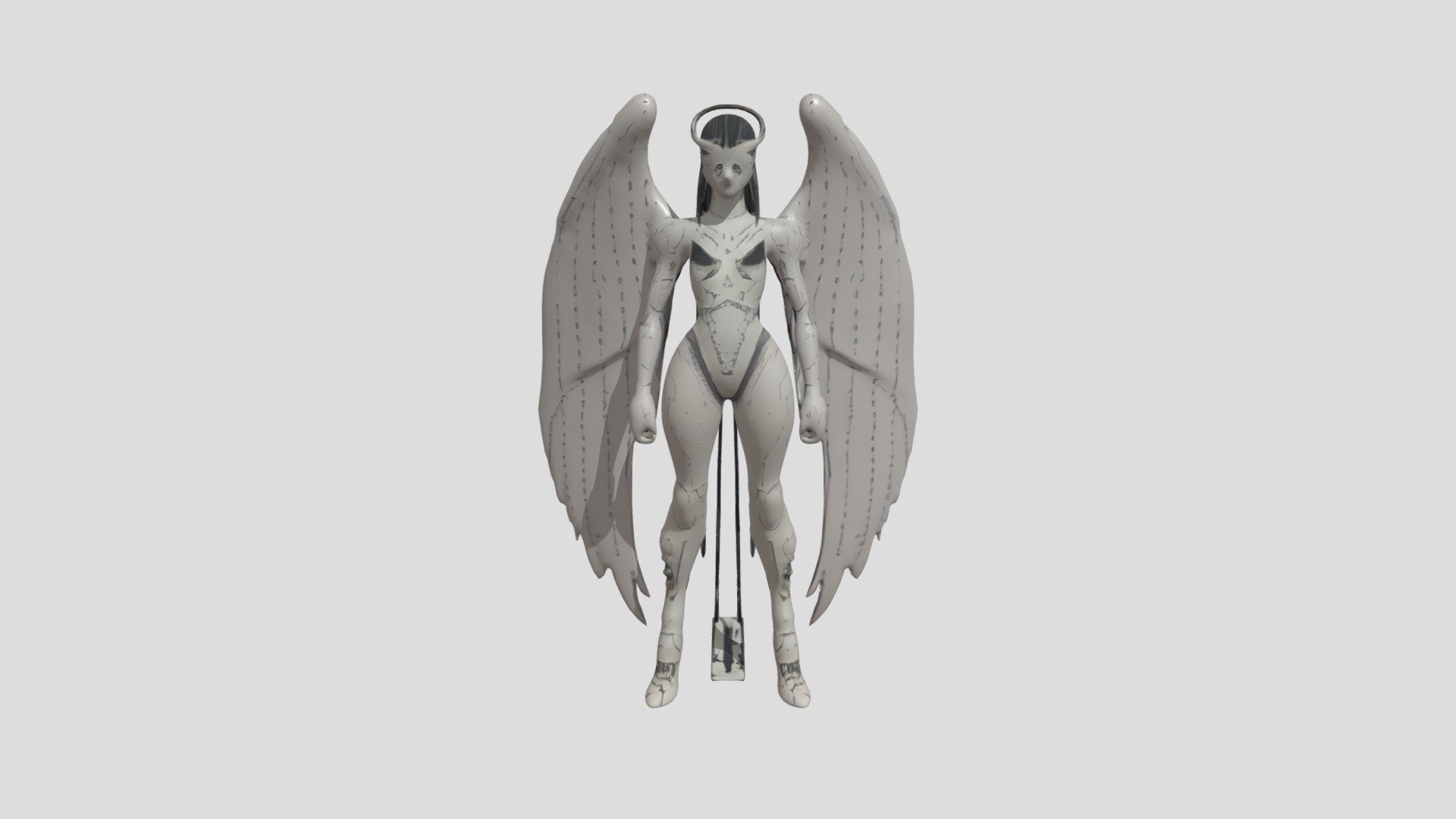 angelic humanoid alien cyborg with dreadlocks a - 3D model by Vii ...