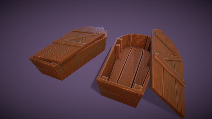 Game Ready Coffin 3D Model