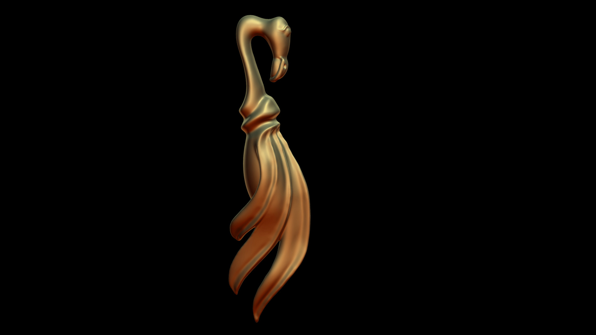 3D model Flamingo Pendant - This is a 3D model of the Flamingo Pendant. The 3D model is about a close-up of a bone.