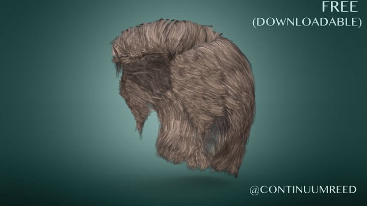 Short Hair 1 (Martin) - Character Hair (Free) 3D Model