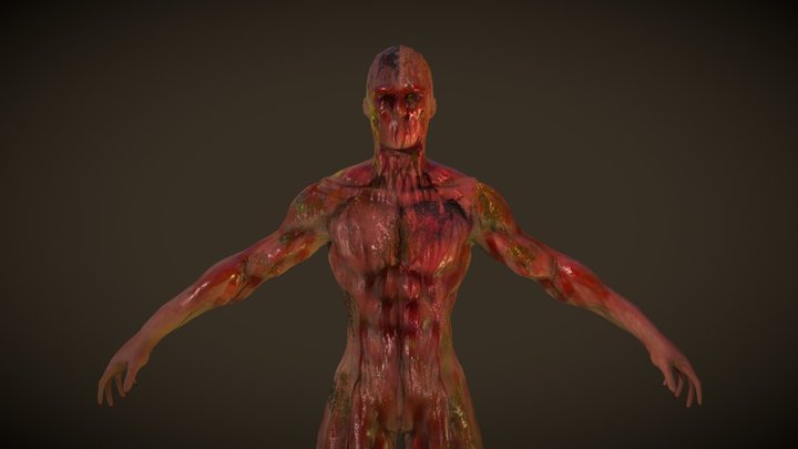 Zombie Mutant 3D Model