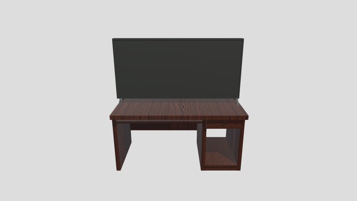 Minimal TV & Table Setup – Free 3D Model STL