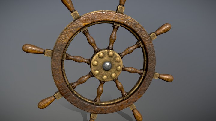 Pirate Ship Helm 3D Model