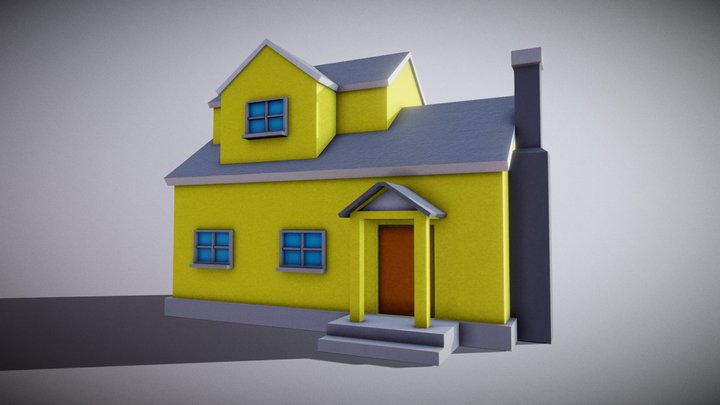Low poly house 3D Model