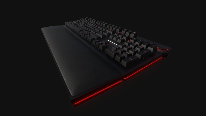 RGB Gaming Keyboard 3D Model