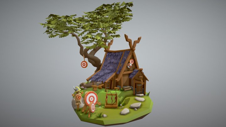 Viking fletcher/archer - DAE Villages 3D Model