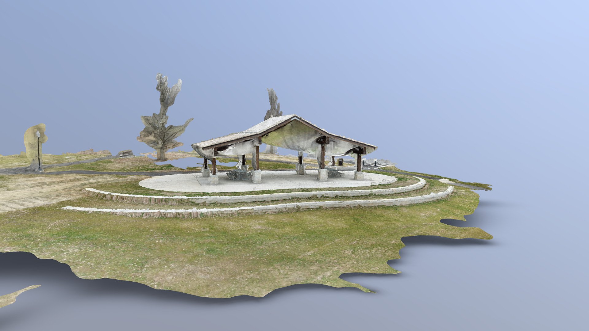 Cherokee Park Pavilion Simplified 3d Mesh