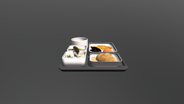 In-flight tray food demo 2 3D Model