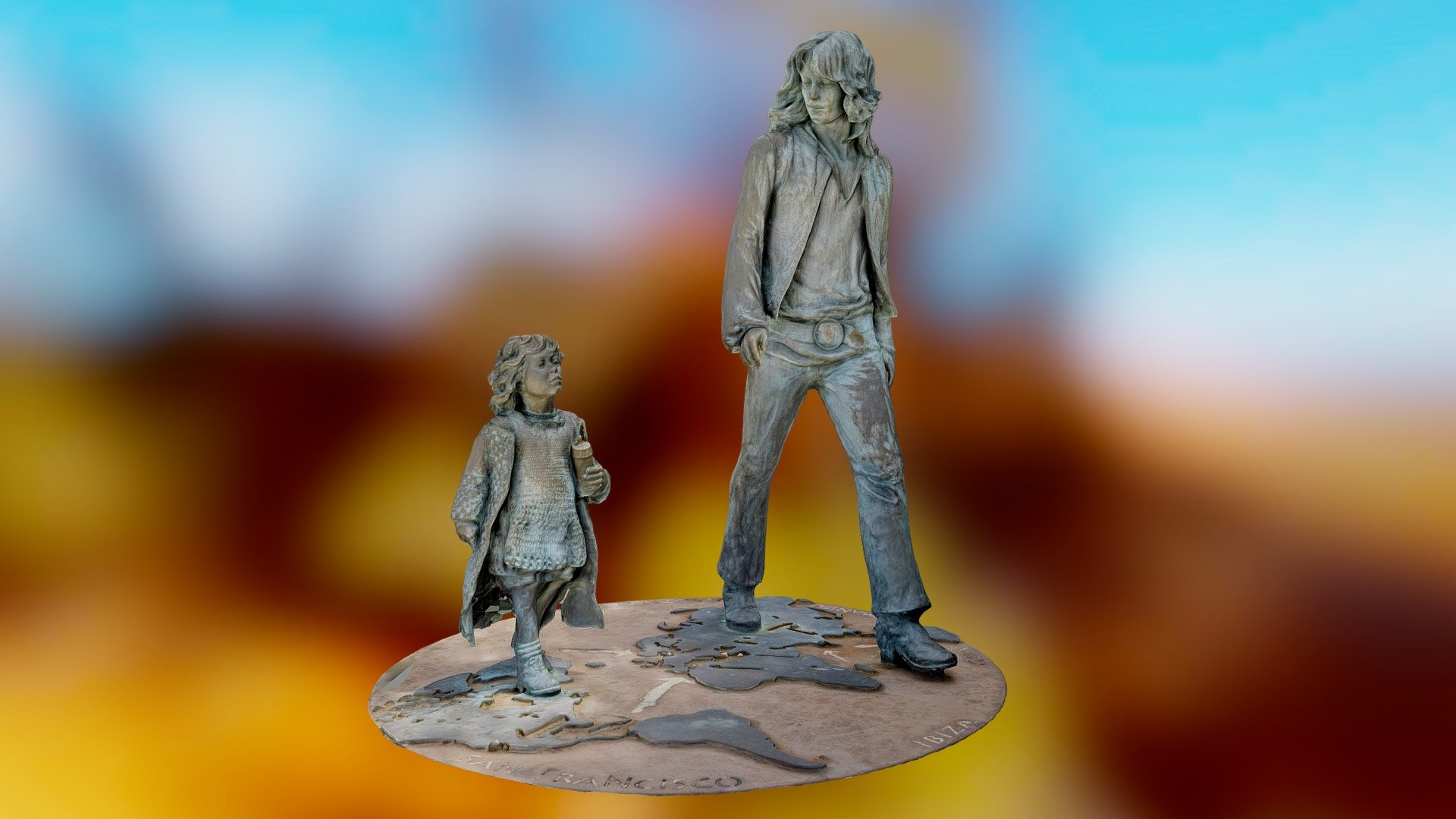 Hippie and his Daughter Ibiza — Sketchfab embed 3D viewer
