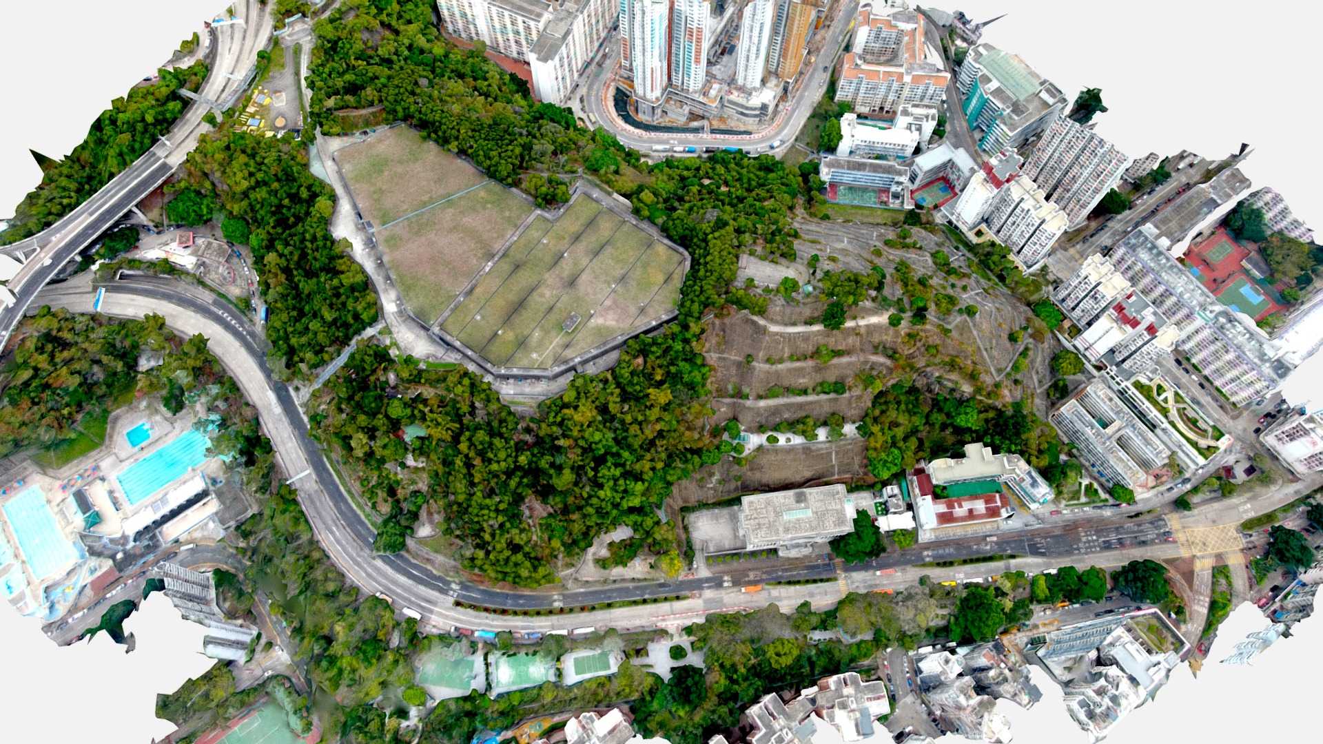 3D model Garden Hill, Hong Kong - This is a 3D model of the Garden Hill, Hong Kong. The 3D model is about map.