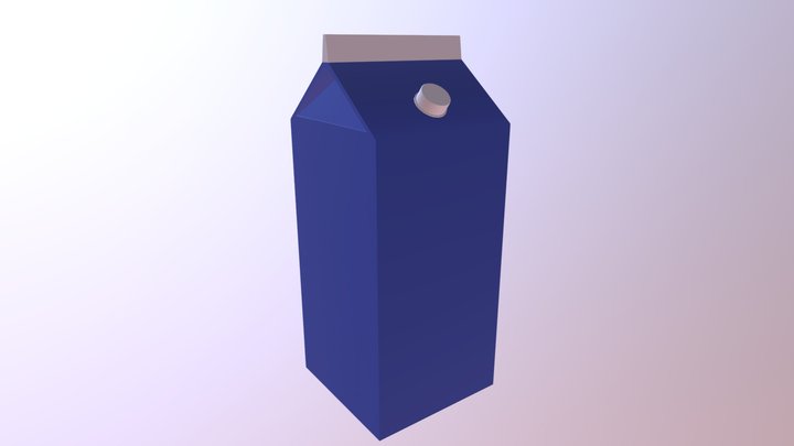Half Gallon Carton 3D Model
