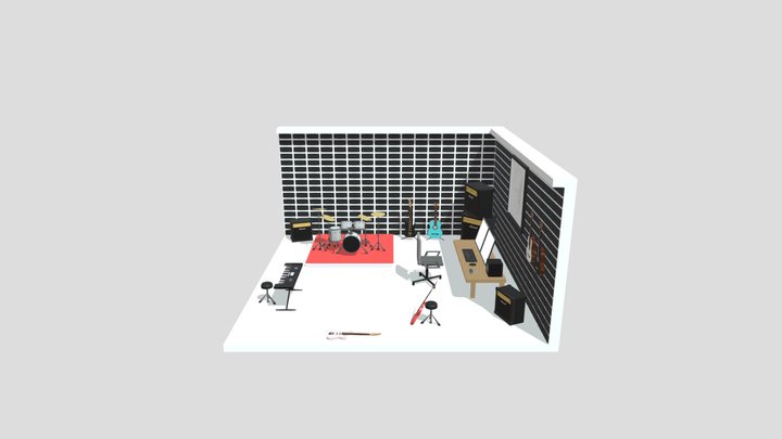 Isometric Music Studio #Isometric2020Challenge 3D Model