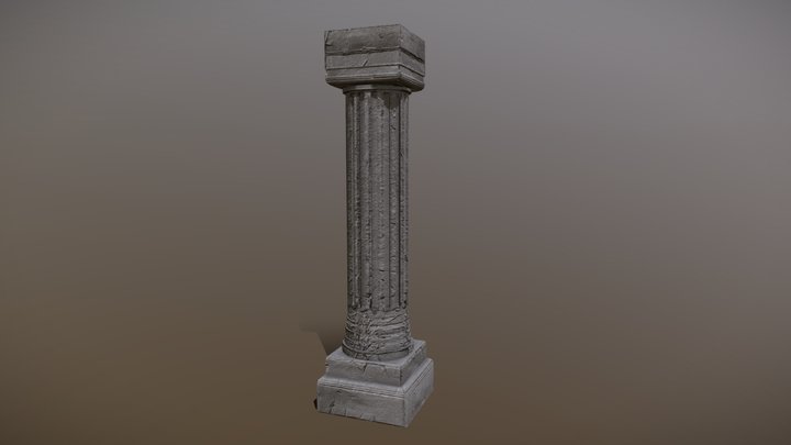 Stone Pillar 3D Model