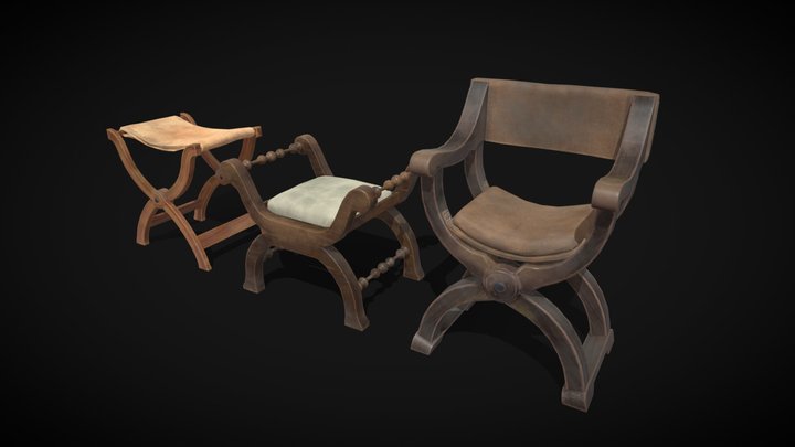 Roman Chair 3D Model