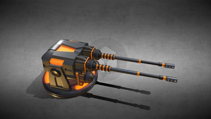 Sci Fi Grenade Launcher 3D Model