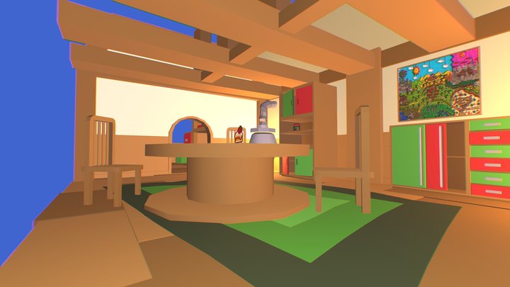 Paper Mario's House 3D Model
