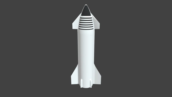 Space X Starship 3D Model