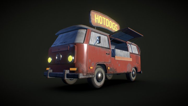 Homework19_HotDogVan_textures 3D Model