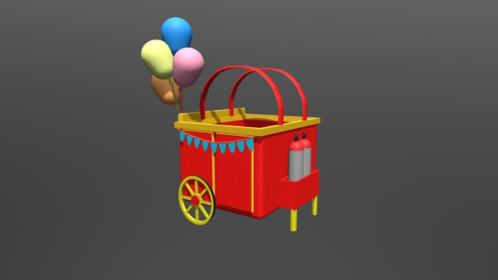 Wearable Balloon Cart UGC Concept 3D Model